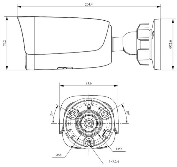 IP-видеокамера 4Мп RVi-1NCT4053 (2.8-12) с вариофокальным объективом