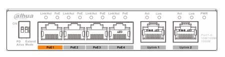Неуправляемый POE коммутатор 6-портовый Dahua DH-PFS3006-4GT-60