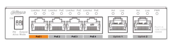 Неуправляемый POE коммутатор 6-портовый Dahua DH-PFS3006-4GT-60