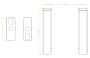 Турникет оптический ZKTeco OP1011 с контроллером и RFID-считывателем
