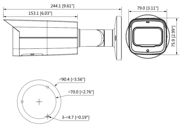 IP-видеокамера уличная 5Мп Dahua DH-IPC-HFW5541TP-ASE-0360B-S3 с искусственным интеллектом