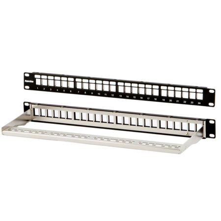 Патч-панель Hyperline PPBL3-19-24-SH-RM, 19", 24 порта, Flat Type, 1U