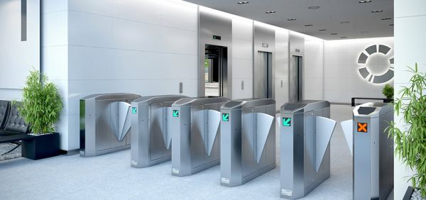 Центральная секция C раздвижного турникета Magnetic MPR-112C-A131 520 мм с 2-мя платами управления, с PUR створками