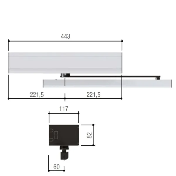 Привод Came FLUO-SW2, короб 443 мм, вес створки до 200 кг (818SW-0010) Привод Came FLUO-SW2, короб 443 мм, вес створки до 200 кг (818SW-0010)