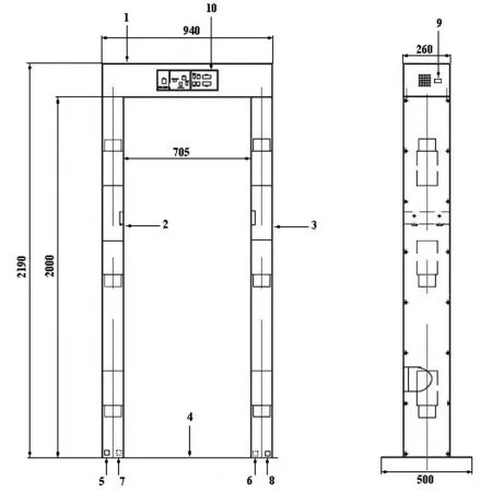 Монитор радиационный КРП-02РК1 пешеходный Монитор радиационный КРП-02РК1 пешеходный