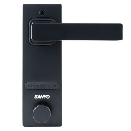 Электронный биометрический замок для двустворчатой двери Sanyo D701 USmart Go с видеонаблюдением, ручка-штанга