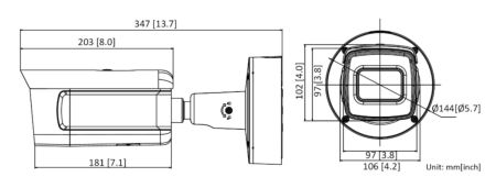 ИнтеллектуальнаяIP-видеокамера 4Мп HikVision DS-2CD5A46G1-IZHS (2.8-12 мм) с ИК-подсветкой до 50 м