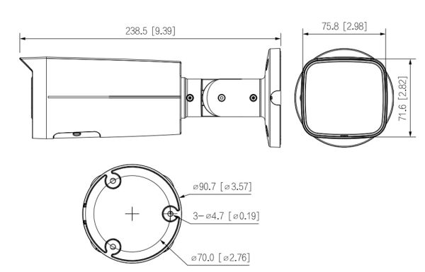 IP-видеокамера уличная 4Мп WizSense Dahua DH-IPC-HFW2449TP-AS-IL-0360B с ИИ