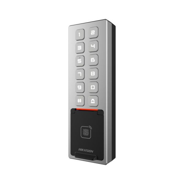 Биометрический терминал HikVision DS-K1T805MBFWX со считывателями отпечатков пальцев, карт Mifare, Wi-Fi и Bluetooth
