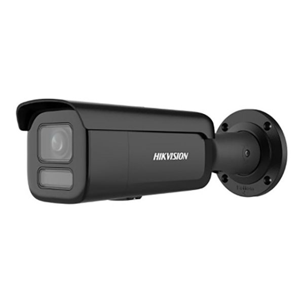 Цилиндрическая ColorVu IP-видеокамера 4Мп HikVision DS-2CD2647G2HT-LIZS (2.8-12 мм), черная с AcuSense и EXIR/LED подсветкой до 60м