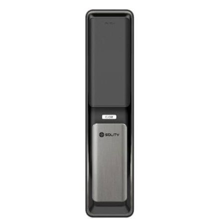Электронный замок биометрический Solity GSP-2000BK Dark Silver по отпечатку пальца, двухригельный