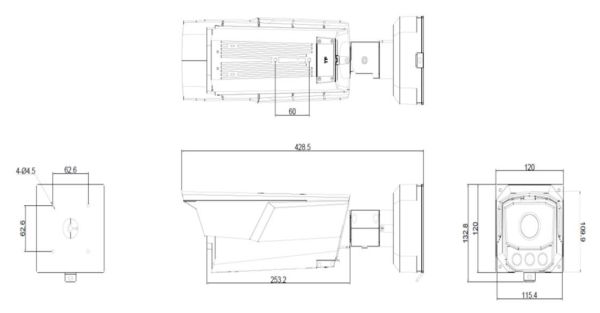 IP-видеокамера HikVision iDS-TCM203-A/R/2812(B) (850 нм) с функцией распознавания автомобильных номеров