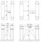 Центральная секция D раздвижного турникета Magnetic MPR-112D-A131 520 мм с 1-ой платой управления, с PUR створками