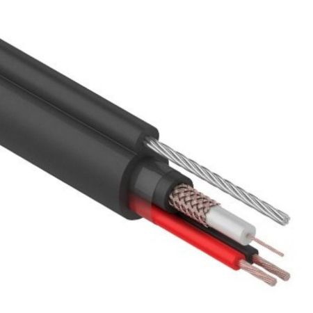 Кабель комбинированный Rexant КВК-П-2+2x0,75 мм (Cu/Cu) с тросом Кабель комбинированный Rexant КВК-П-2+2x0,75 мм (Cu/Cu) с тросом