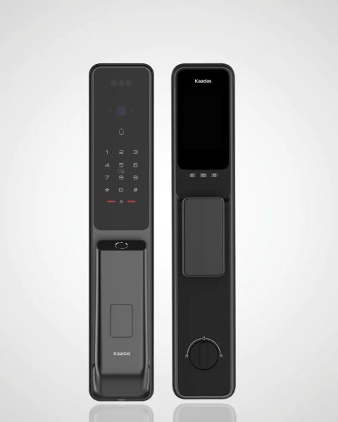 Электронный биометрический замок Kaadas Q9 FVP Black, Wi-Fi, распознавание лица, вен пальцев и отпечатков