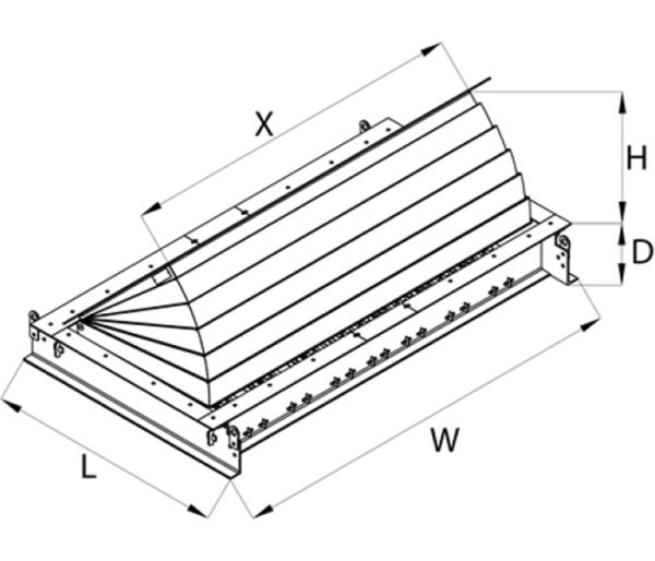 Блокиратор дорожный гидравлический HRB 900 SHALLOW (HRB-20P90-SHLW), длина 2000 мм