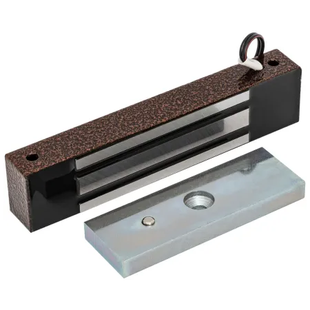 Электромагнитный замок AccordTec ML-180KB с планкой, коричневый Электромагнитный замок AccordTec ML-180KB с планкой, коричневый