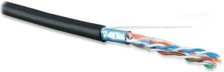 Кабель витая пара экранированный внешний Hyperline FUTP4-C5E-S24-OUT-PE