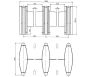 Боковой модуль распашного турникета Gotschlich Selection DF (высота 1052 мм) (6SEL1EC-BM/BS)