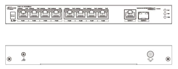 Неуправляемый 8-портовый PoE коммутатор Dahua DH-PFS3110-8ET1GT1GF-96
