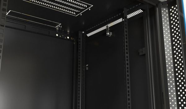 Шкаф настенный Hyperline TWB-FC-1266-SR-RAL9004, 19", 12U