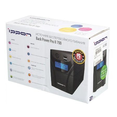 Источник бесперебойного питания IPPON Back Power Pro II 700, 700ВA