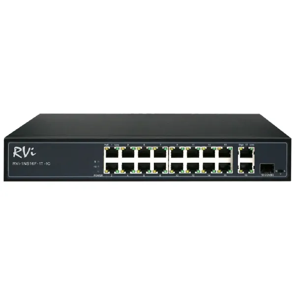 PoE-коммутатор RVi-1NS16F-1T-1C неуправляемый сетевой