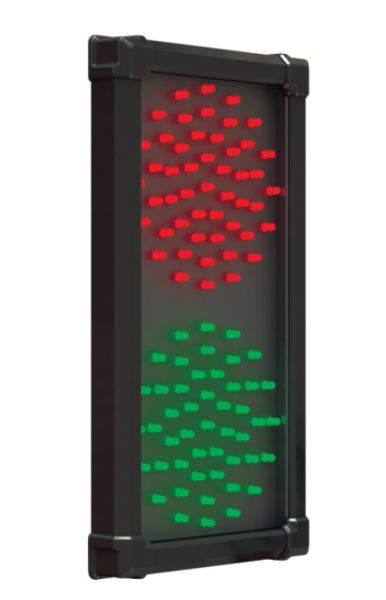 Светофор светодиодный двухсекционный Инфопаркинг ИС-Т8.3/24/К с козырьками