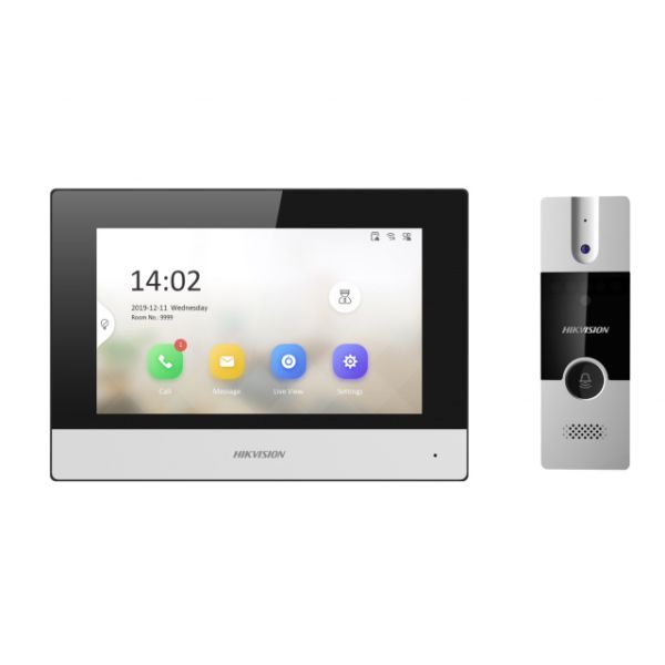 Комплект гибридной видеодомофонии HikVision DS-KIS302-P с PoE и Wi-Fi