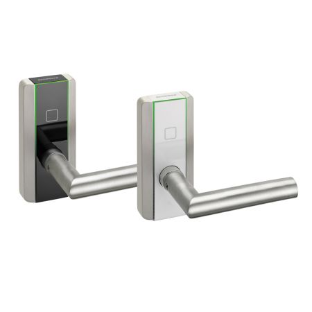 Электронный замок dormakaba c-lever compact (черный, offline, 72 мм, левый, ручки HN, шток 8 мм)