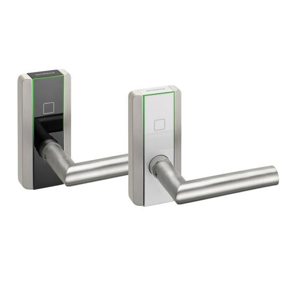 Электронный замок dormakaba c-lever compact (черный, offline, 72 мм, левый, ручки HN, шток 8 мм)