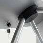 Турникет-трипод тумбовый PERCo-TTD-03.2G из окрашенной стали, темно-серый (с планками)