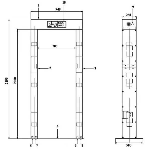 Монитор радиационный КРП-02РКБ пешеходный
