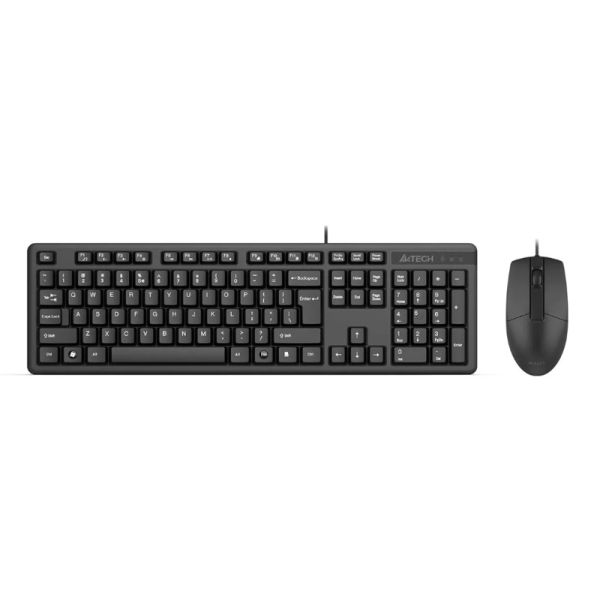 Клавиатура и мышь A4TECH KK-3330S, USB, проводной, черный