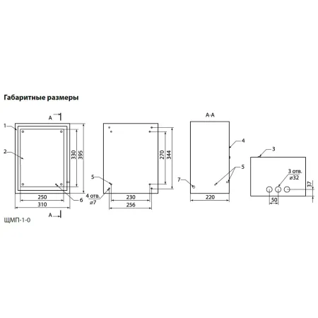 Электрощит металлический TDM ЩМП-1-0 IP31 (SQ0905-0059)