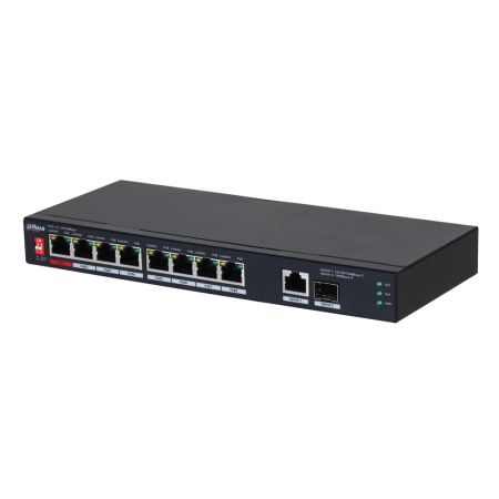 Неуправляемый 8-портовый PoE коммутатор Dahua DH-PFS3110-8ET1GT1GF-96