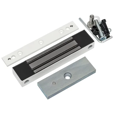 Электромагнитный замок AccordTec ML-180K с планкой, белый Электромагнитный замок AccordTec ML-180K с планкой, белый