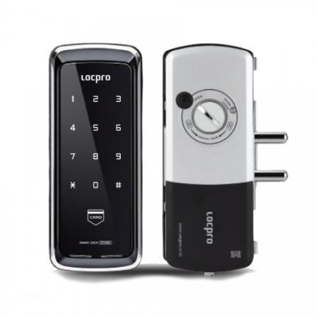 Электронный замок LocPro GL725B2X для стеклянных дверей без монтажных пластин (на клей)