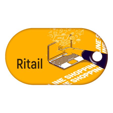 Бесконтактный RFID-брелок SMARTTAG с двойным чипом Mifare 1k + Em-Marine