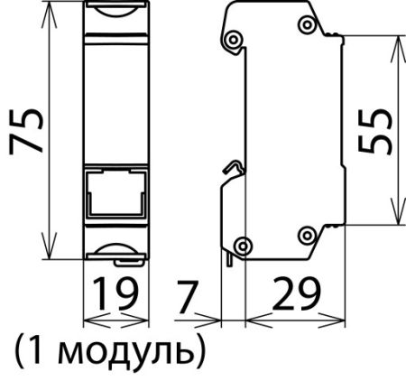 Ограничитель перенапряжения Dehn+Sohne DPA M CLE RJ45B (класс II) 10кА 48В 929121