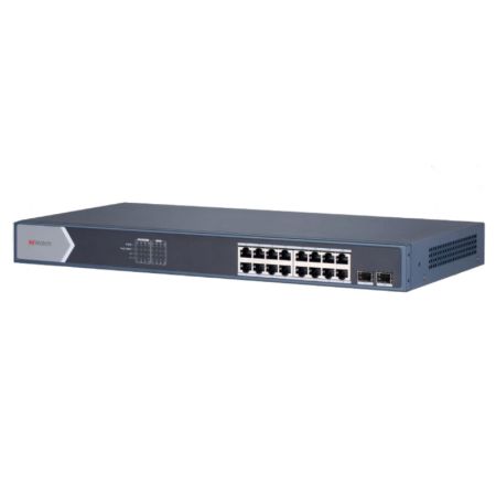 Неуправляемый 16-портовый PoE-коммутатор HiWatch DS-S1816GP