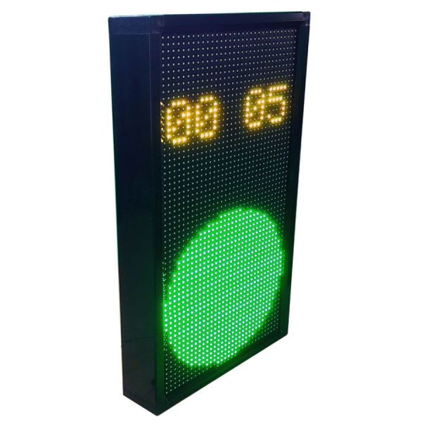 Светодиодный двухсекционный светофор Инфопаркинг ИС-3T/4Q8/220/MATRIX (3T/220/MATRIX) с таймером