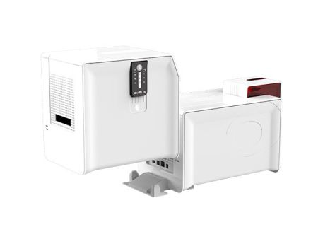 Принтер Evolis Primacy Simplex с модулем двухсторонней ламинации, USB & Ethernet, (цвет панели - красный), CardPresso XXS