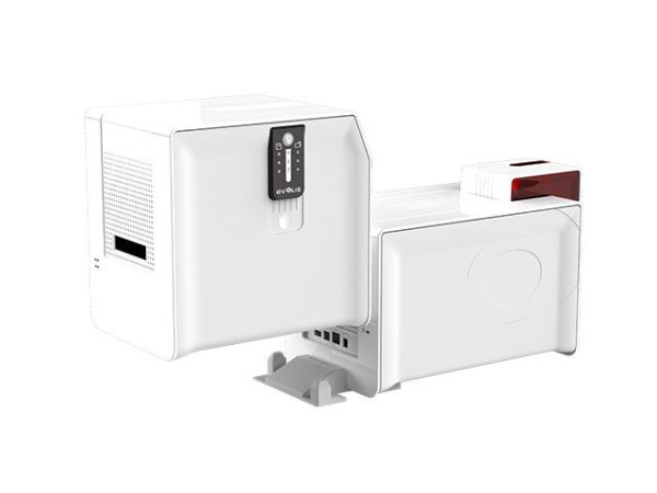 Принтер Evolis Primacy Simplex с модулем двухсторонней ламинации, USB & Ethernet, (цвет панели - красный), CardPresso XXS