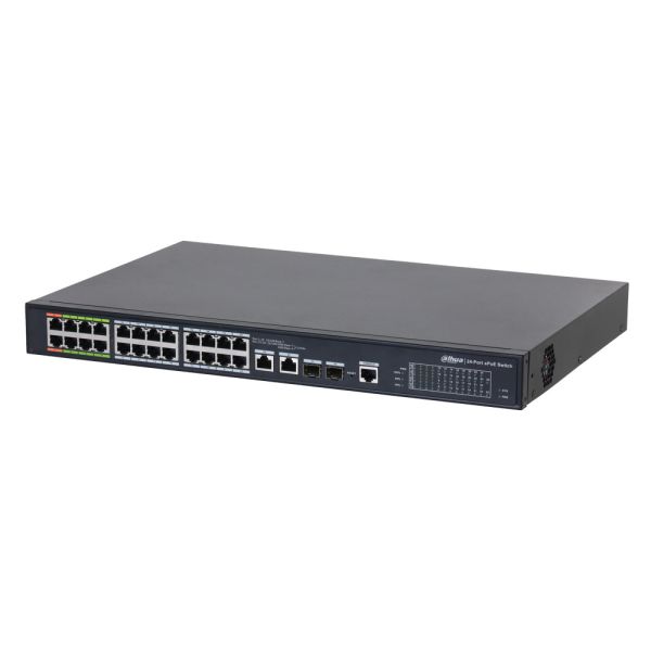 ePoE-коммутатор 24-портовый Dahua DH-LR2226-24ET-360, гигабитный, управляемый