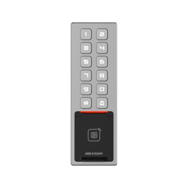 Биометрический терминал HikVision DS-K1T805MBFWX со считывателями отпечатков пальцев, карт Mifare, Wi-Fi и Bluetooth