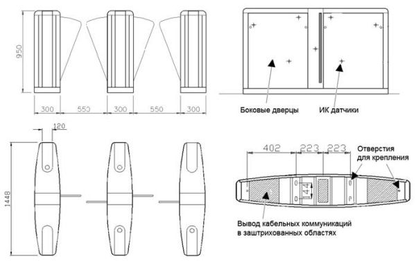 Автоматизированная проходная Gunnebo SpeedStile BP BA