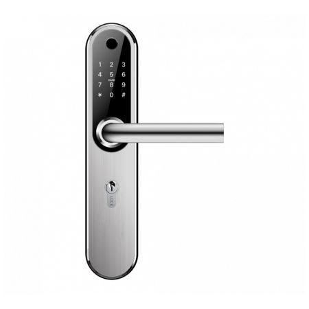 Электронный биометрический замок Novilock Home Plus v.4239 silver, под DIN цилиндр,IP55