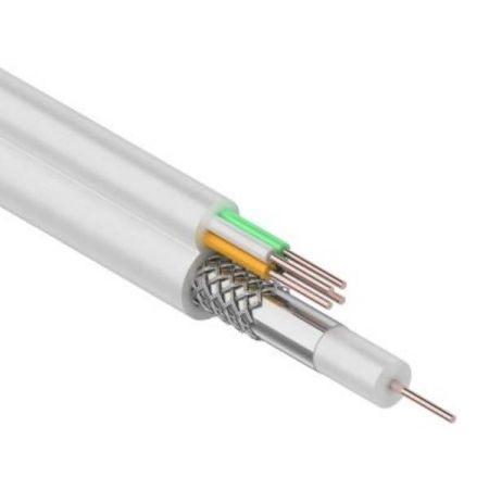 Кабель комбинированный Rexant ККСВ-В+4х0,5 мм для охранного телевидения Кабель комбинированный Rexant ККСВ-В+4х0,5 мм для охранного телевидения