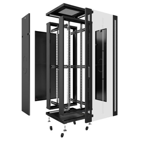 Шкаф телекоммуникационный 19" Cabeus SH-05C-27U60/60-BK, напольный